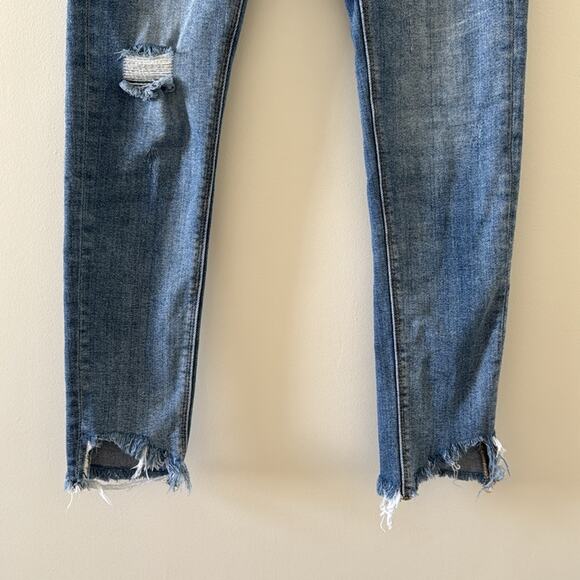 Acne Studios College Face Paw18 Distressed Frayed Hem Skinny Jeans Size 26 - Picture 3 of 6